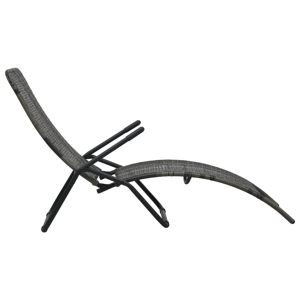 Outdoor Furniture For Pool - Folding Sun Lounger,Outdoor Chaise Lounge,Poly Rattan