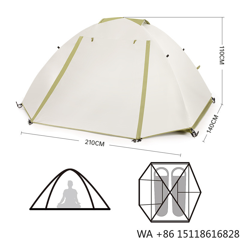 Outdoor Furniture Aluminum - Hiking Mountaineering Trekking Camping Tent Double-Layer