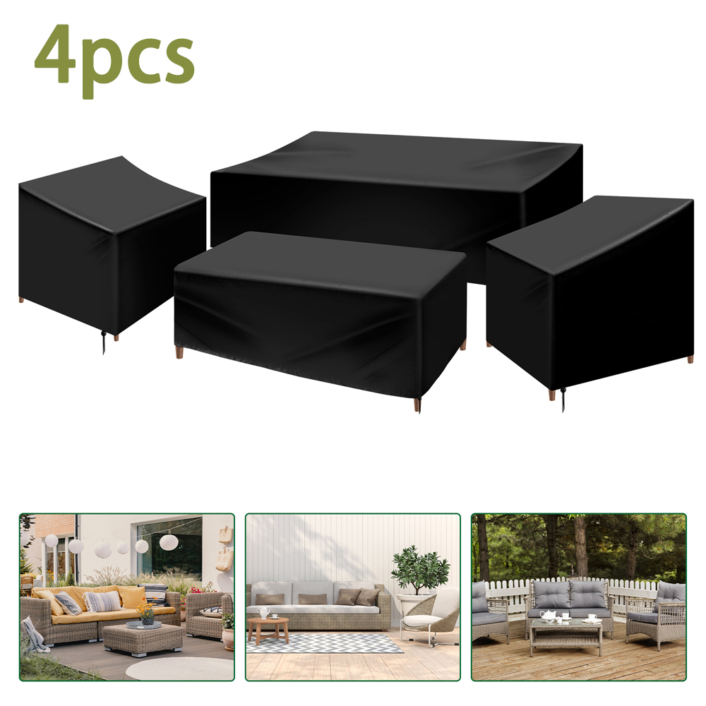 Outdoor Furniture Deals - 4Pcs Patio Furniture Cover Set Heavy