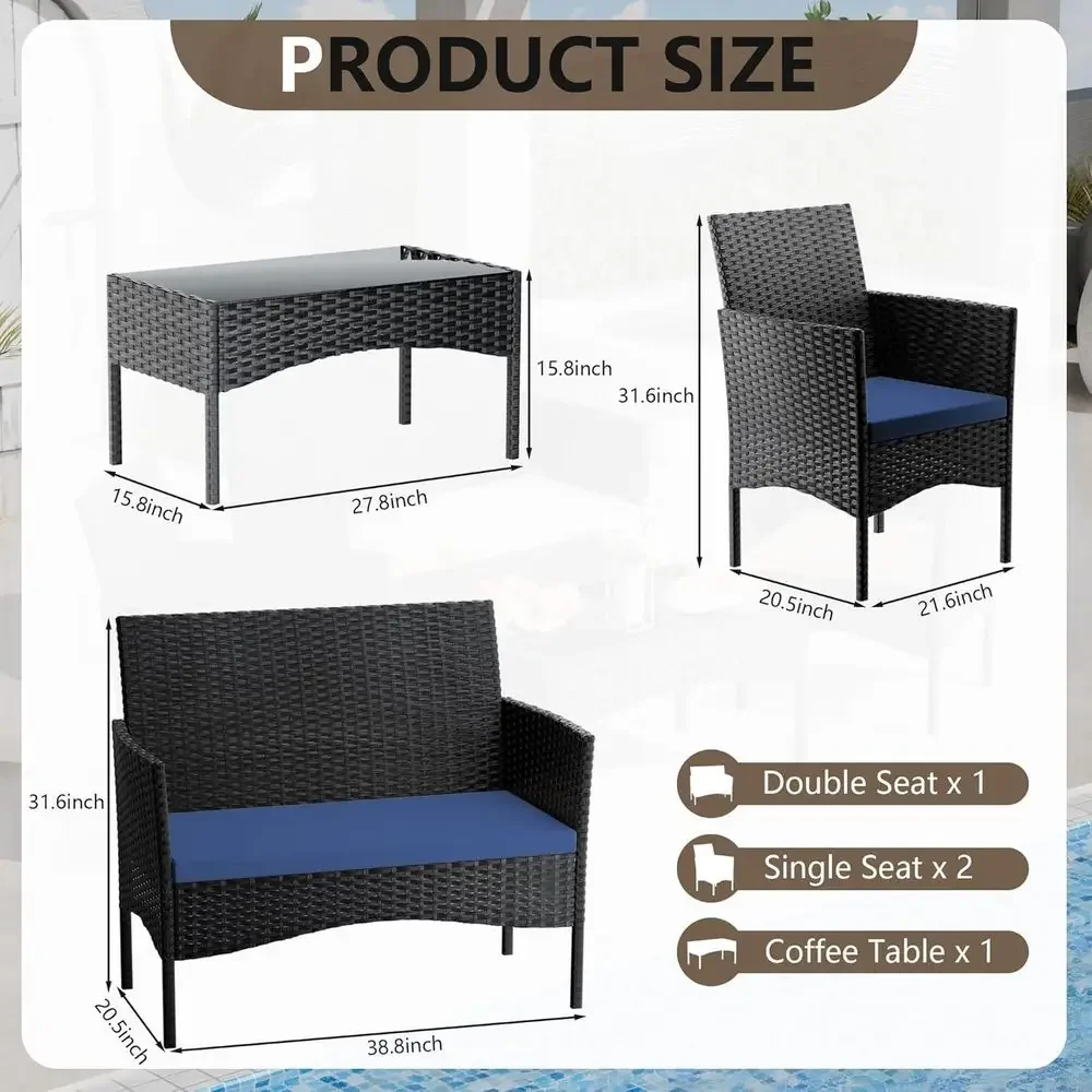 4-Piece Outdoor Patio Furnitur - Outdoor Furniture For Pool ulasan dan harga