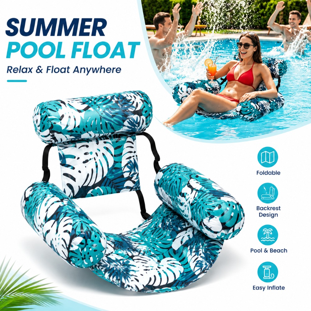 Heavy Duty Blow Up Pool Chair  - Outdoor Furniture For Pool ulasan dan harga