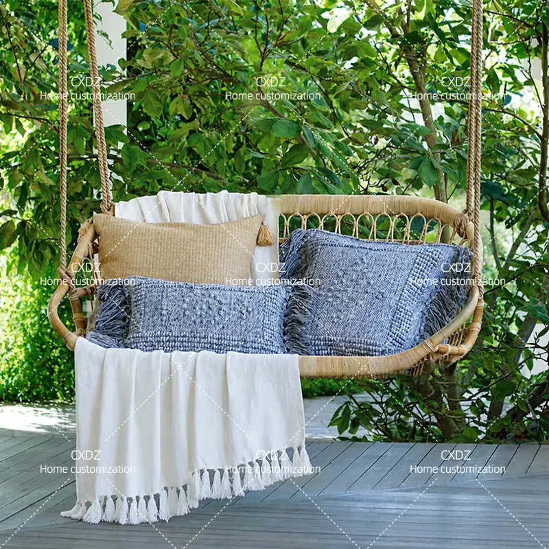 Outdoor Double Hanging Rattan  - Outdoor Furniture In Bali ulasan dan harga