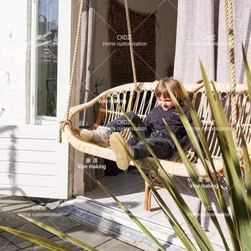 Outdoor Double Hanging Rattan  - Outdoor Furniture In Bali ulasan dan harga